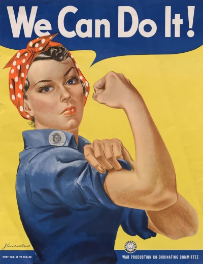 Rosie the Riveter WWII poster