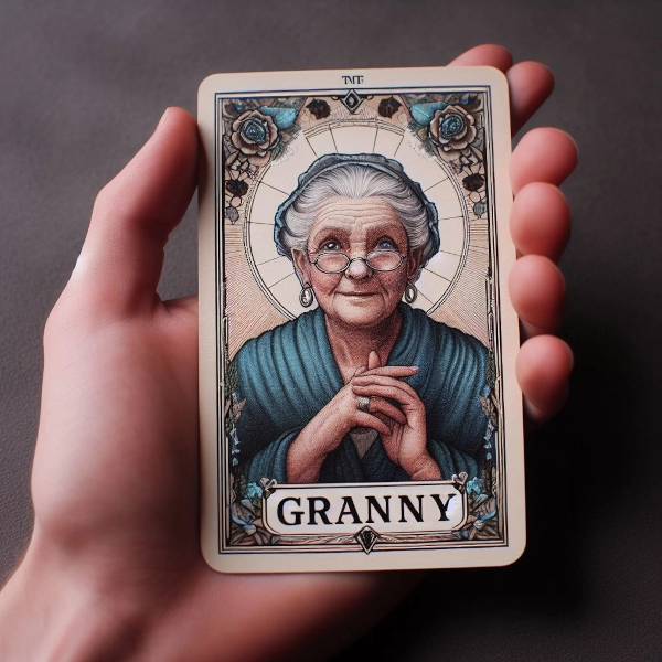 The Granny figure on a Tarot card