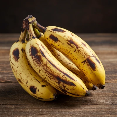 A bunch of ripe bananas, ideal for baking.