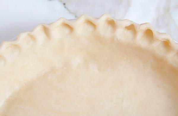 Pie crust with fluted edge