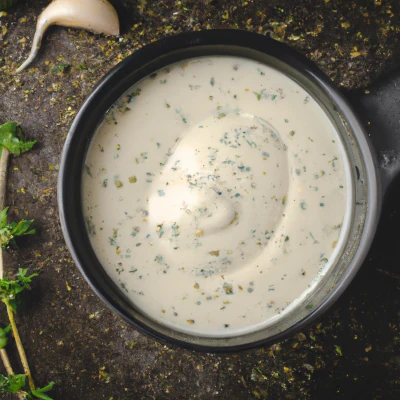 A bowl of homemade Ranch dressing