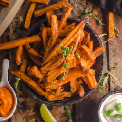 A plate of Granny's Sweet Potato Fries.